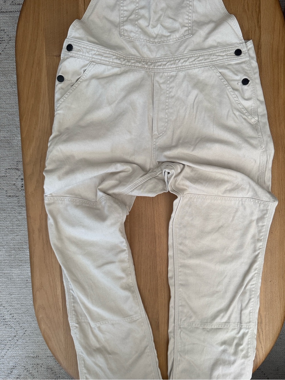 Patagonia Tan All Seasons Hemp Canvas Bib Overalls- Women's large - Picture 3 of 6